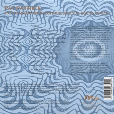 THE BARITONE SAXOPHONE RETINUE/PAT PATRICK (SUN RA) - SOUND ADVICE NEW CD