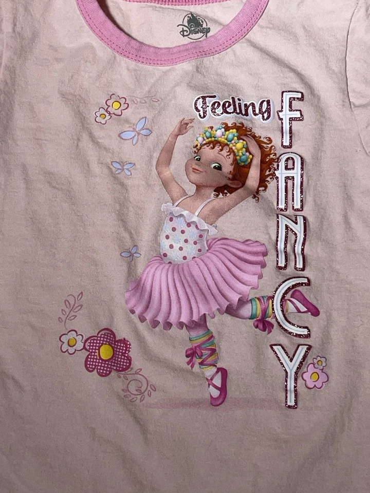 Vintage Y2K 2000s Fancy Nancy Pink Girls 7/8 Disney Shirt - Image 3 of 4