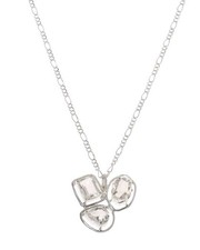 Herkimer Mines "Diamond" Quartz Multi-Cut Stone Drop Sterling Silver Necklace