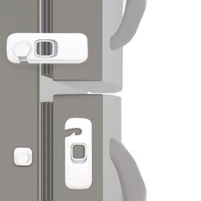 Child Proof Refrigerator Lock,2 Pack White Fridge Locks for Kids 2Pack,