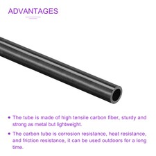 8 Tubi In Fibra Di Carbonio | 3x4x200mm | Per Aeromodelli, Droni E Aquiloni - Foto 3