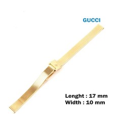 GUCCI 10mm Swiss Made Stainless Steel   Gold Tone-Women  s Watch Band.