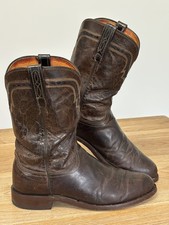 Lucchese T0121.C2 Mad Dog Leather Roper Cowboy Western Boots Size US 8.5 2E