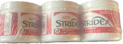 3 Pack Stridex Strength Medicated Pads, Maximum - 55 Count each BB 06/2027