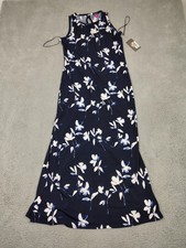 Vince Camuto Dress Womens XS Classic Navy Sundown Floral Sleeveless Stretch