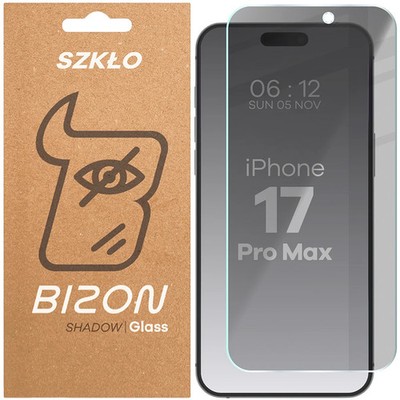 Sichtschutzglas für iPhone 17 Pro Max Bizon Blickschutz Schutzglas Hartglas Glas
