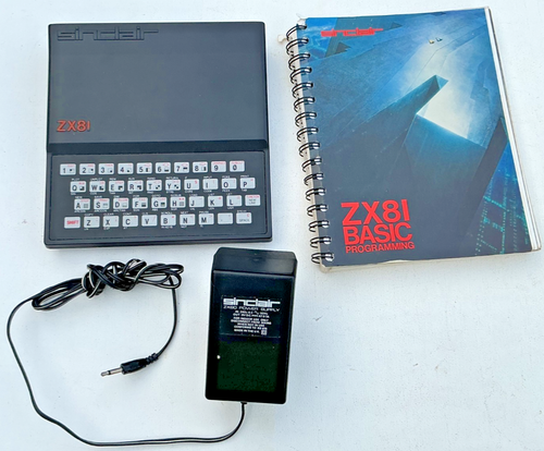 Exponent Basic Signs 1981 Sinclair ZX81 Personal Computer With Power Supply & Basic ...