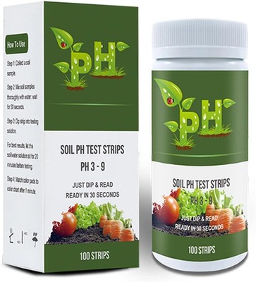 Soil pH Test Kit Soil pH Tester Strips(3-9 Range),100 Strips Test Soil of Garden