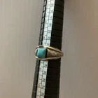 Bell Trading Post Sterling Silver Turquoise Ring Etching Size 10 Vintage