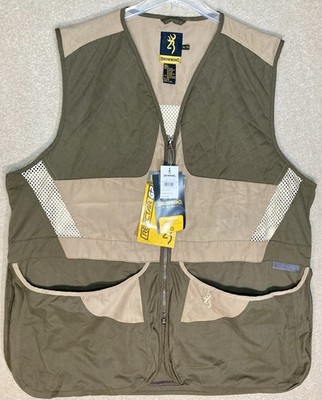 Browning Summit Shooting Vest Mens 3XL Brown Taupe Pockets Reactar G2 Trap NEW