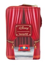 Cartera Disney Loungefly Roja Blancanieves Reina Malvada Trono Cremallera Alrededor, RARA NUEVA