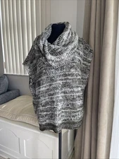 Buffalo Chunky Sweater Knit Maxi Mottled Cowl neck sleeveless size XL