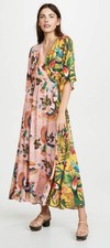 NWOT Farm Rio Birds In The Wild Wrap Maxi Dress Size L