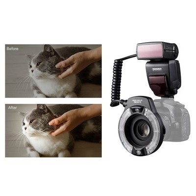 Professional YN14EX II Macro Flash Light Kit With Large Size LCD