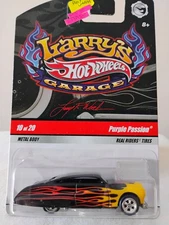 2009 Hot Wheels Larry's Garage 10/20 PURPLE PASSION Black w/Real Riders 5 Spokes