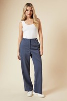 Dorothy Perkins Blue Wide Leg Trousers Womens Daywear Trousers