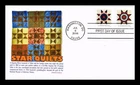 DR JIM STAMPS US COVER STAR QUILTS PRESORTED FIRST CLASS FDC COMBO PANDA CACHET