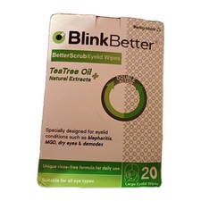 Blink Better Tea Tree Oil Eyelid Wipes 20 Large Wipes NEW Sealed Individual 3/27