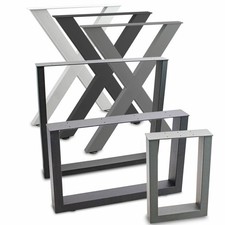 Bituxx Tischbeine Tischkufen Tischgestell Tischuntergestell Stahl Metall Eckig