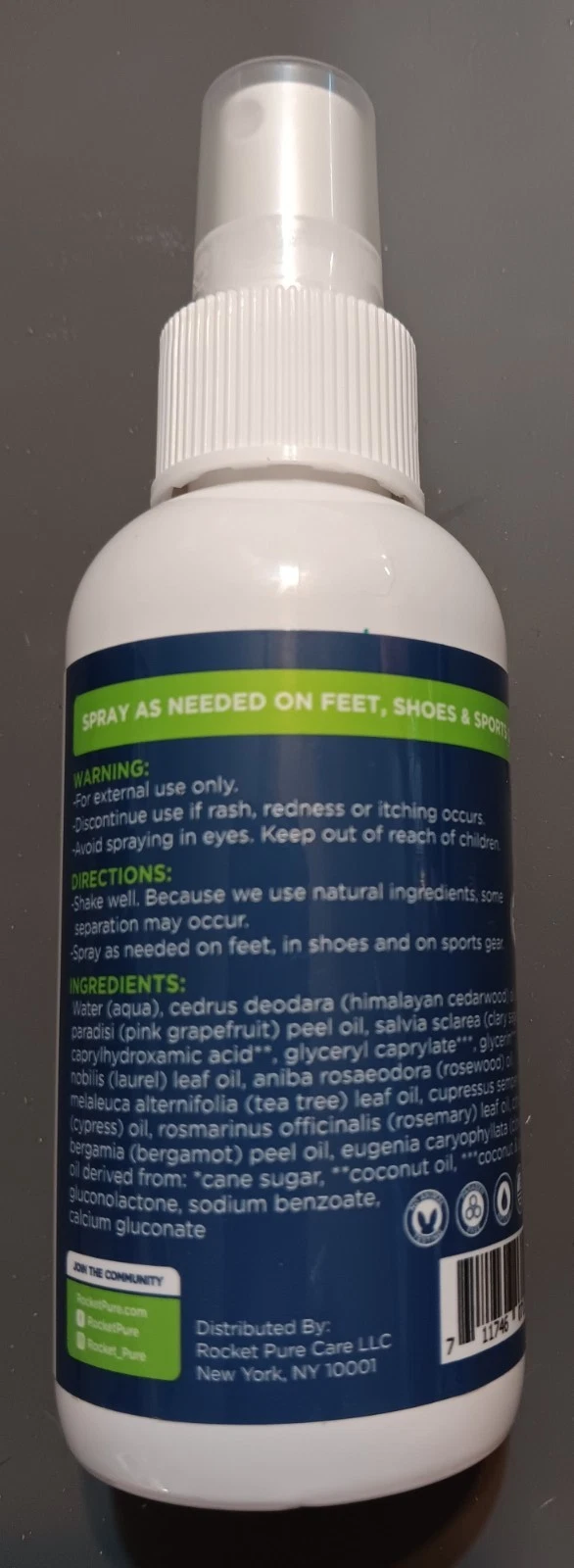 Rocket Pure Foot & Shoe Deodorizer Spray - Thumbnail 3
