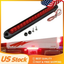 10" Red Truck Trailer Bar Light 15 LED Stop Turn Tail Brake Light Strip Flowing