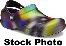 Crocs Unisex Adult Bistro Graphic Clog Slip Resistant Neon Tie Dye 204044-6RX