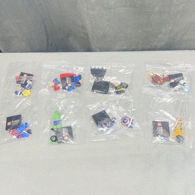 S World Minifigure Superhero Lot Of 8 Sealed Hulk Batman Thor Spiderman Superman