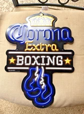 Corona Extra BEER Boxing Gloves METAL SIGN Tin Tacker NEW OLD STOCK
