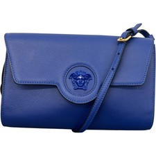 Versace Borsa a tracolla donna La Medusa blu