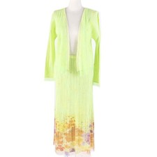 PLEATS PLEASE two-piece set Flower print Light green Women PP51-JO544 PP51-JG545