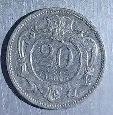 1894 Austria 20 Heller