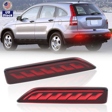 Rear Bumper Reflectors Led Drl Fog Brake Tail Light For Honda Crv Cr-v 2007-2009