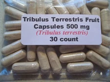 Tribulus Terrestrius Fruit Powder Capsules (Puncture Vine) 500mg.  30 count 