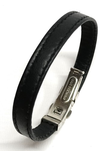 Pulsera cuero Autentico | Cierre Reloj | Pulsera Piel Lisa | Varios Colores - Imagen 2 de 24