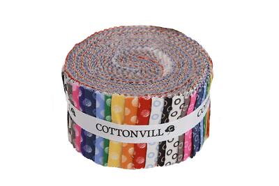 EMANON Dot Circle Triangle 20COUNT Cotton Print Fabric 2.5inch E-Dot Circle T...