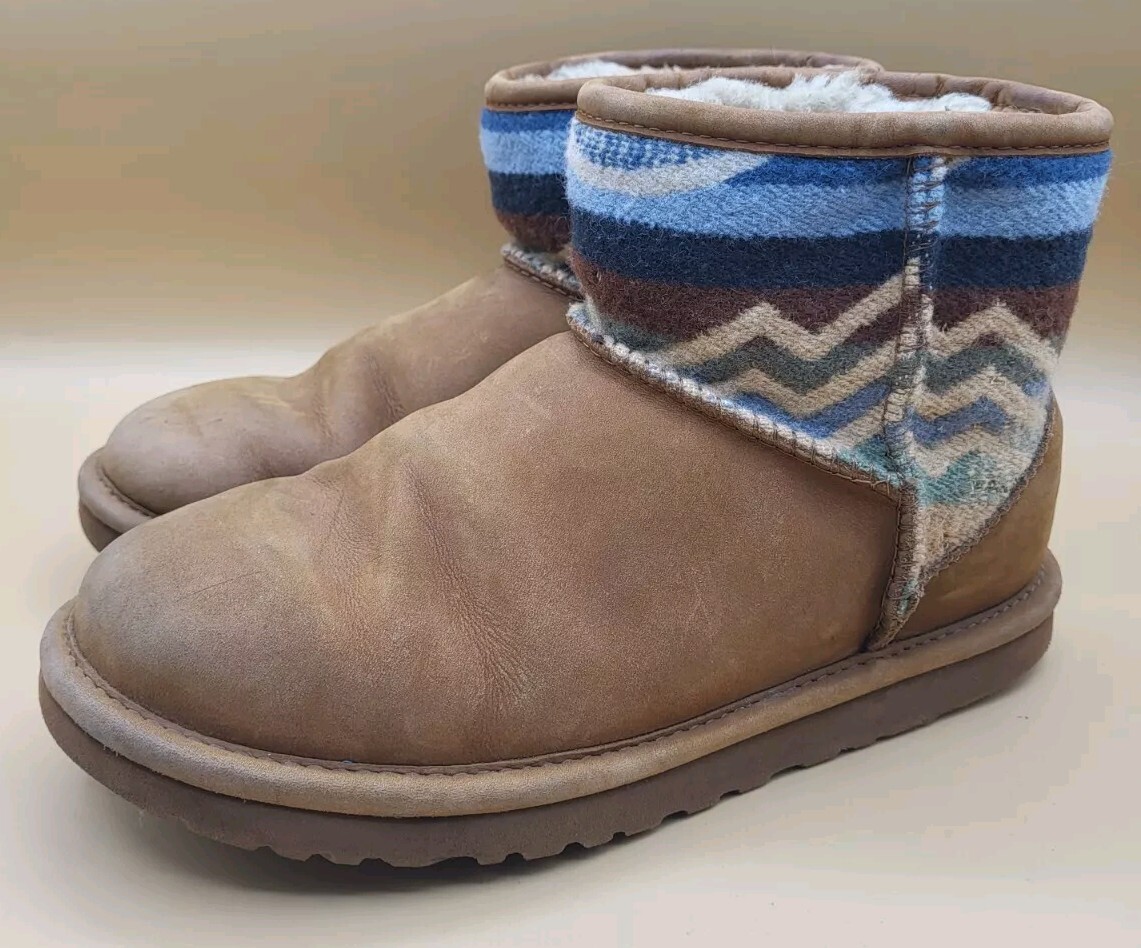 UGG × PENDLETON Classic Mini Mouton Boots Brown S… - image 1