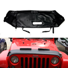 Leather Bonnet Bra Hood Cover Mask Protector For Jeep Wrangler 24 Door 2007 Leather Bonnet Bra Hood Cover Mask Protector For Jeep Wrangler 24 Door 2007