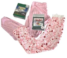 Set of 2 Hot Chillys Youth Base Layer L or XL PInk & Heart NWT Bottom Midweight