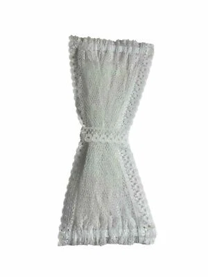 BARBARA O'BRIEN MINIATURES Melody Jane Puppenhaus weiß gerafft Flächenvorhänge Miniatur Fenster Zubehör