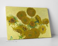 Vincent Van Gogh Sunflowers Oil Painting Canvas Wall Art Print Picture -D106