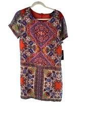 Lulus Women’s Dress Pink Green Blue Floral Aline Dress Fully Lined New With Tags