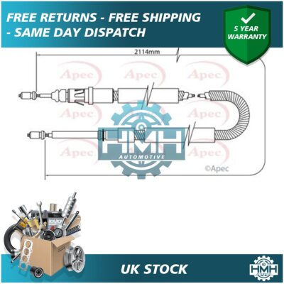 Fits Peugeot 307 2002-2008 1.4 HDi 1.6 2.0 Hand Brake Cable Rear Poppy 474630