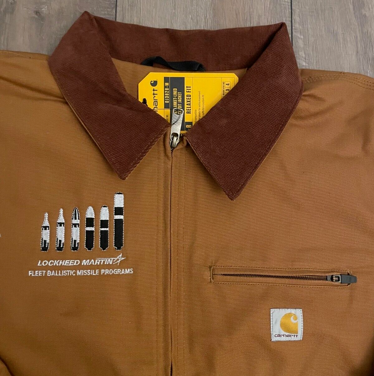 Lockheed Martin ICBM Brown Carhartt Duck Detroit Jacket (ALL SIZES