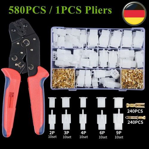 580x Auto Steckverbinder 2-6 Polig KFZ Stecker Steckverbindung Wasserdicht Kabel - Bild 14 von 14