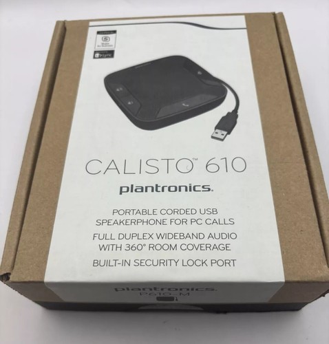 Plantronics Calisto 610-M Portable Corded USB Speakerphone For PC Calls NIB