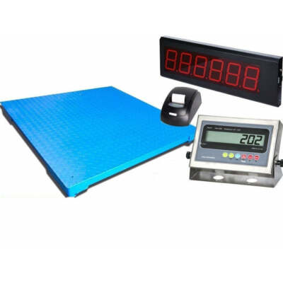 5-Year Warranty NEW Pallet 60 x60  Floor scale with Printer & Scoreboard 2500 lb