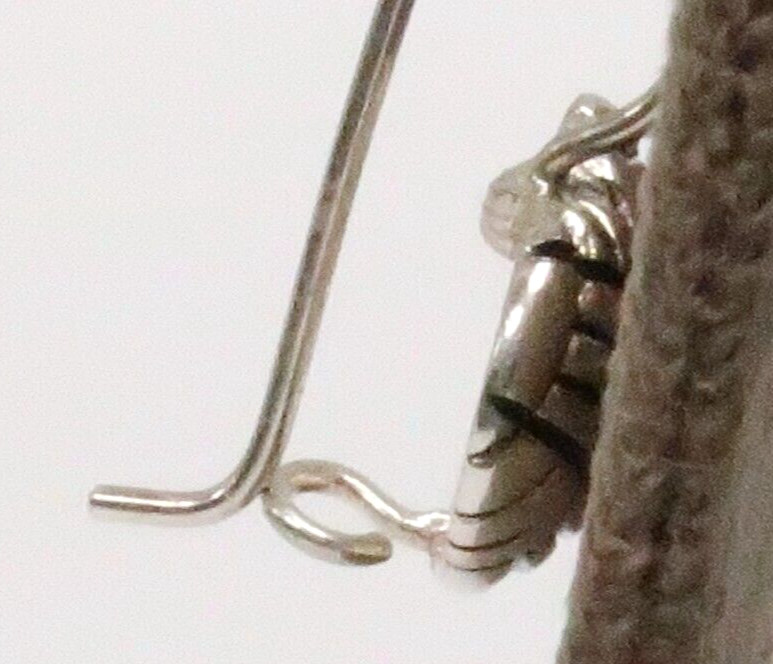 PRETTY STERLING SILVER BASKETWEAVE PATTERN HEART … - image 5