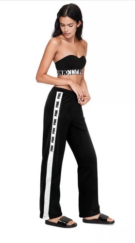 VICTORIA'S SECRET PINK LOGO WIDE LEG 