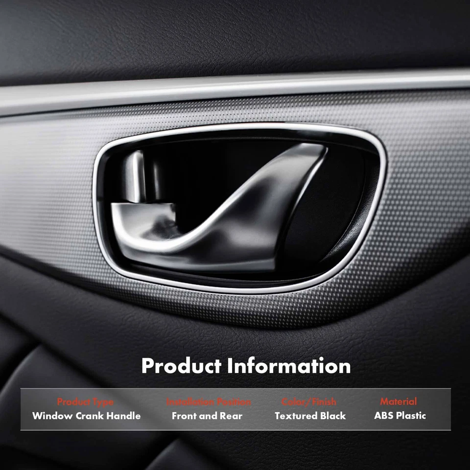 4x Manivela de ventana delantera y trasera para Jeep Cherokee Dodge Grand Caravan Chrysler Foto 3 de 4