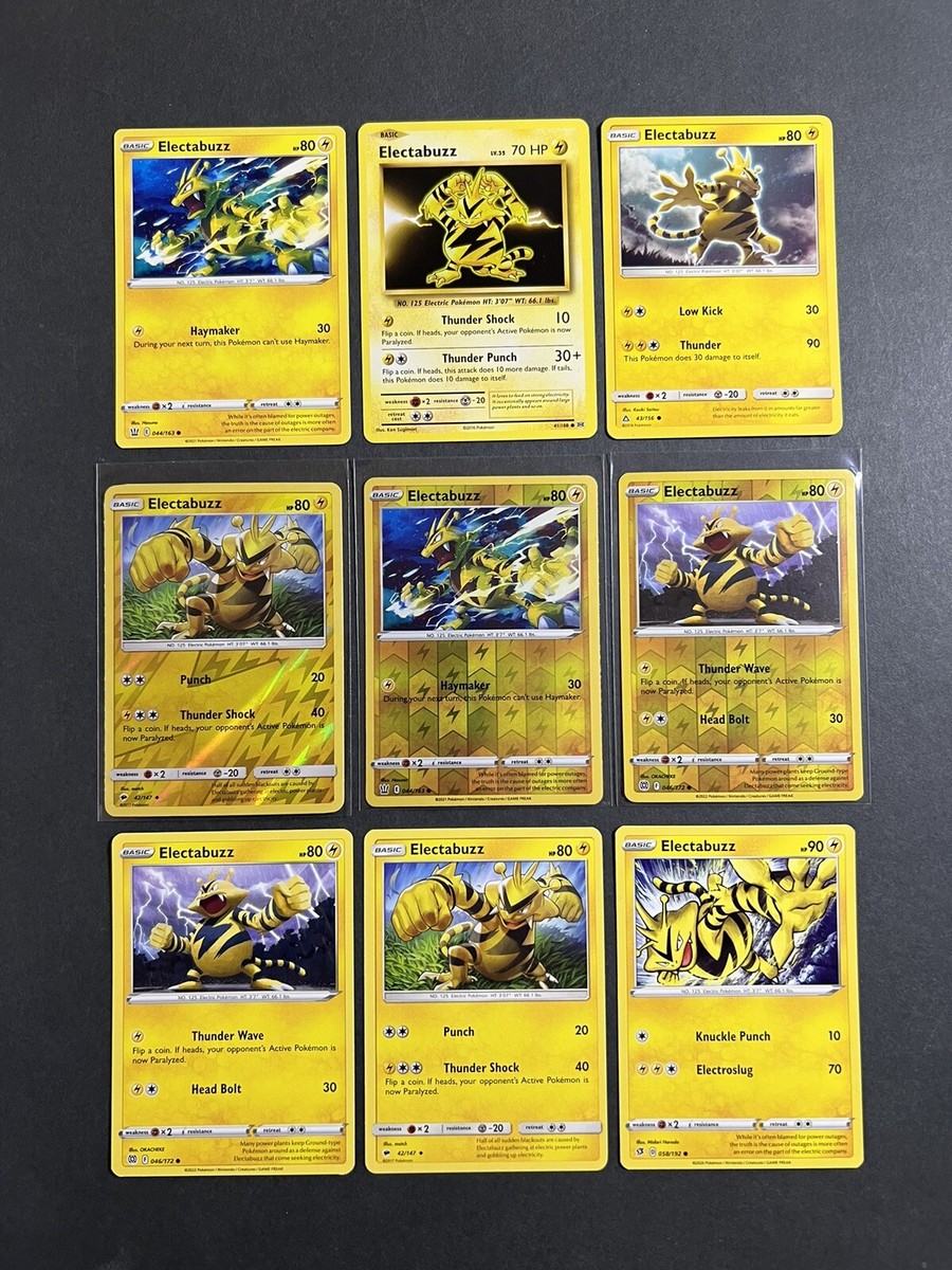 9 Electabuzz Pokemon Card Collection Reverse Holo PTCG XY SM 9 Electabuzz Pokemon Card Collection Reverse Holo PTCG XY SM